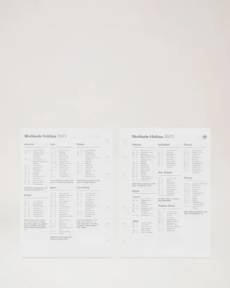 2025 Agenda Dagboksinsats Vitt papper Män