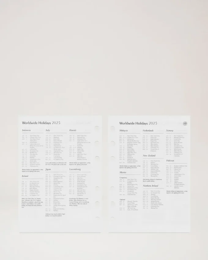 2025 Agenda Dagboksinsats Vitt papper Män 2025 Agenda Dagboksinsats Vitt papper Män