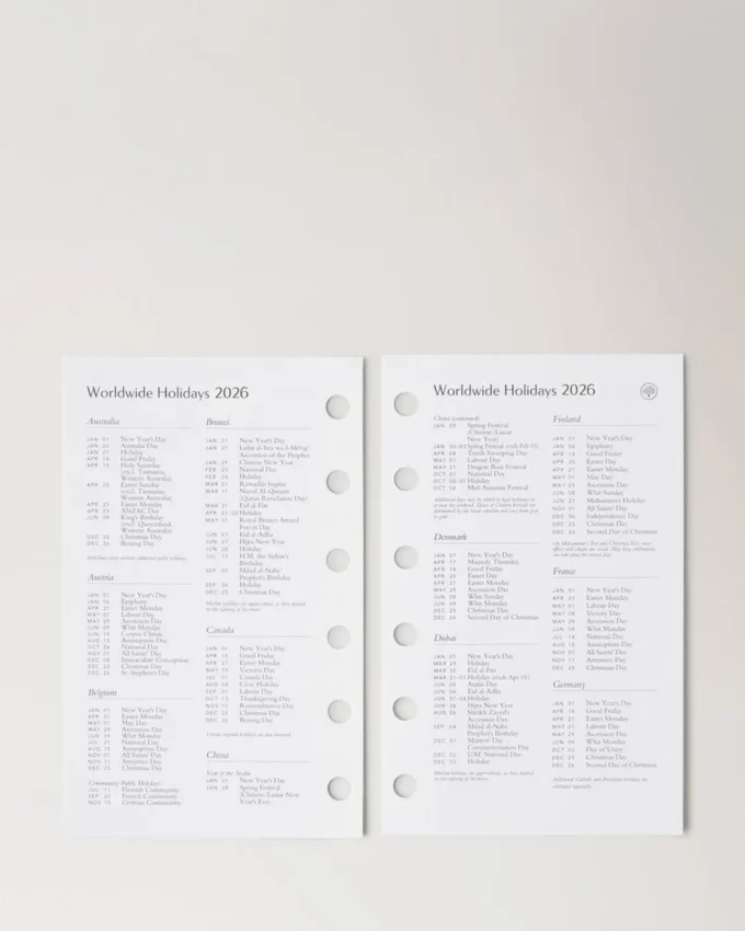 2026 Pocketbok dagboksinlägg vitt papper dam 2026 Pocketbok dagboksinlägg vitt papper dam
