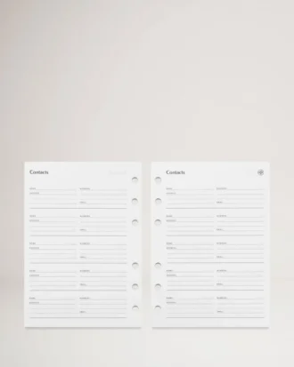Agenda Kontakter Sidor Inlägg Vitt papper Män