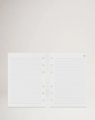 Agenda med linjerat papper, vit papper, för män