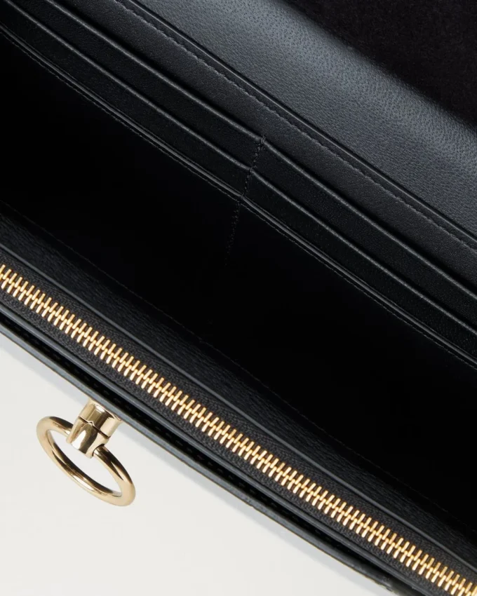 Amberley Clutch Svart Glansig Liten Krokodil Damer Amberley Clutch Svart Glansig Liten Krokodil Damer