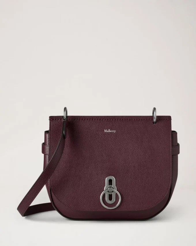 Amberley Satchel Black Cherry Small Classic Grain Amberley Satchel Black Cherry Small Classic Grain