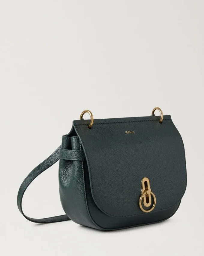 Amberley Satchel Mulberry Green Small Classic Grain