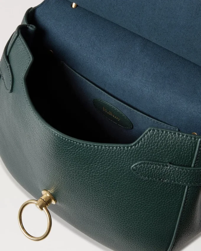 Amberley Satchel Mulberry Green Small Classic Grain