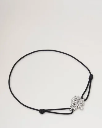 Armband med snöre av Mulberry-träd Svart sterlingsilver & snöre Armband med snöre av Mulberry-träd Svart sterlingsilver & snöre