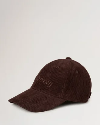 Baseballkeps i corduroy, ebenholtsfärgad bomull, herr Baseballkeps i corduroy, ebenholtsfärgad bomull, herr
