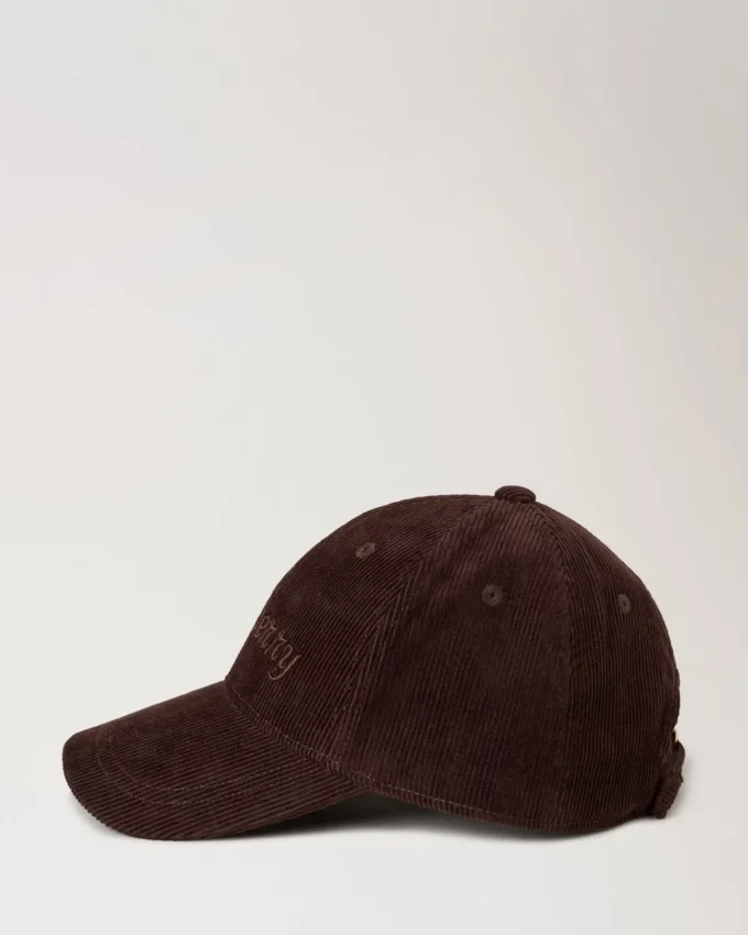 Baseballkeps i corduroy, ebenholtsfärgad bomull, herr Baseballkeps i corduroy, ebenholtsfärgad bomull, herr