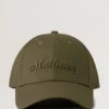 Baseballkeps med broderad logotyp, linnegrön bomull