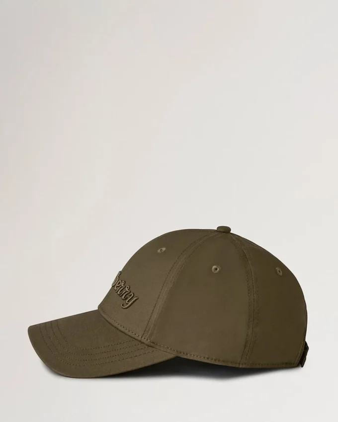 Baseballkeps med broderad logotyp, linnegrön bomull