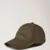 Baseballkeps med broderad logotyp, linnegrön bomull