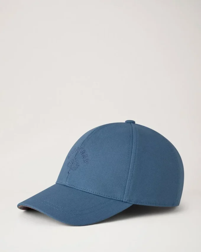 Baseballkeps med rutigt foder, denim, bomull, herr