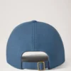Baseballkeps med rutigt foder, denim, bomull, herr