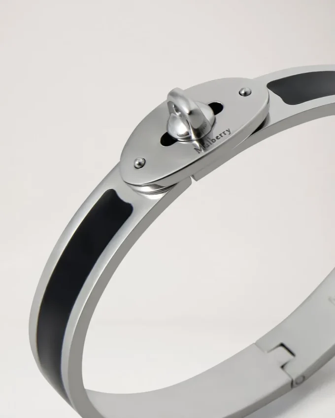 Bayswater-armband i emalj Svart rostfritt stål och emalj