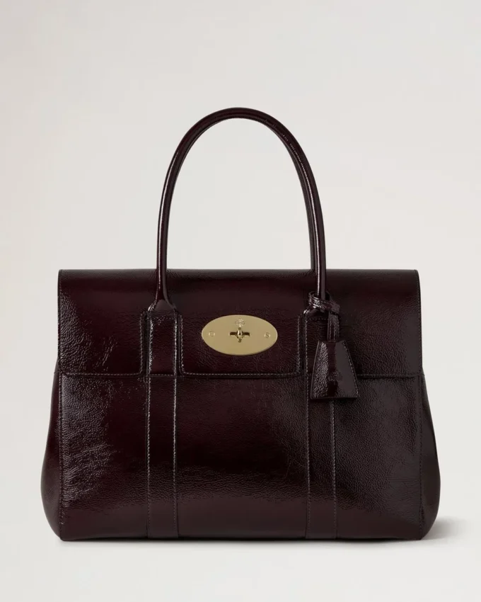 Bayswater Deep Aubergine Lackväska för kvinnor