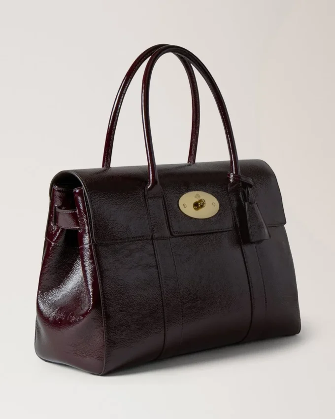 Bayswater Deep Aubergine Lackväska för kvinnor