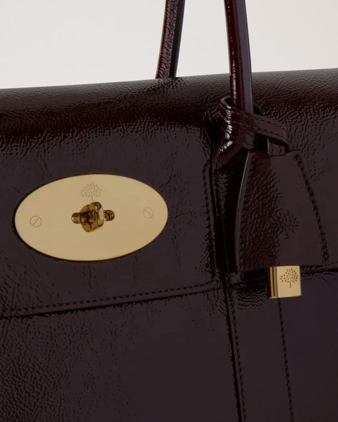 Bayswater Deep Aubergine Lackväska för kvinnor