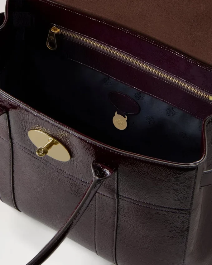 Bayswater Deep Aubergine Lackväska för kvinnor