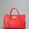 Bayswater Double Zip Tote Pre-Loved Hibiscus Small Classic Grain
