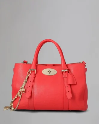 Bayswater Double Zip Tote Pre-Loved Hibiscus Small Classic Grain
