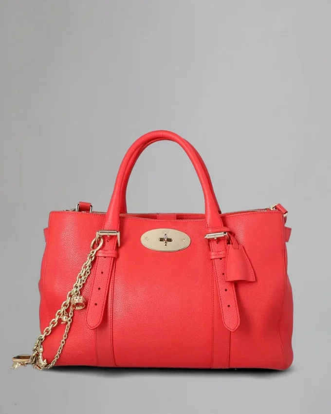 Bayswater Double Zip Tote Pre-Loved Hibiscus Small Classic Grain