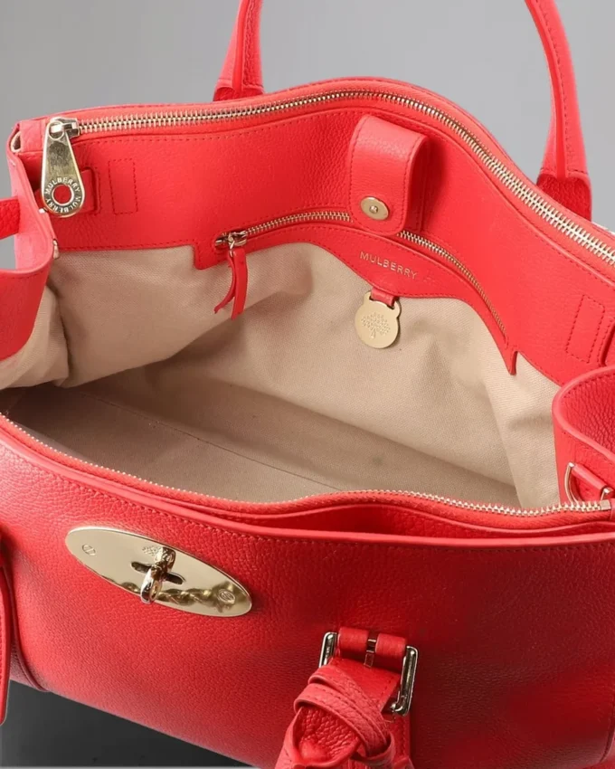 Bayswater Double Zip Tote Pre-Loved Hibiscus Small Classic Grain