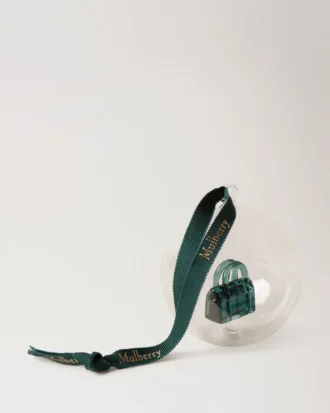 Bayswater Globe-julgranskula i Mulberry Green glas från Little Luxuries
