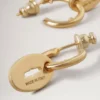 Bayswater hoop-örhängen i guldpläterad mässing för kvinnor Bayswater hoop-örhängen i guldpläterad mässing för kvinnor