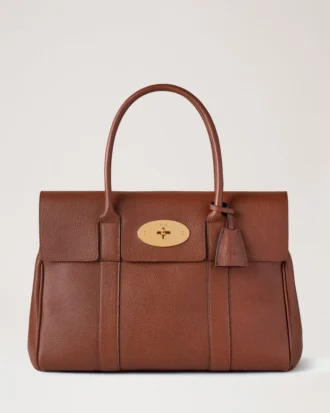 Bayswater i ek, liten väska i läder med klassisk struktur, Mulberry