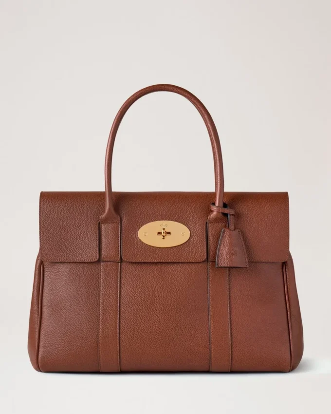 Bayswater i ek, liten väska i läder med klassisk struktur, Mulberry Bayswater i ek, liten väska i läder med klassisk struktur, Mulberry