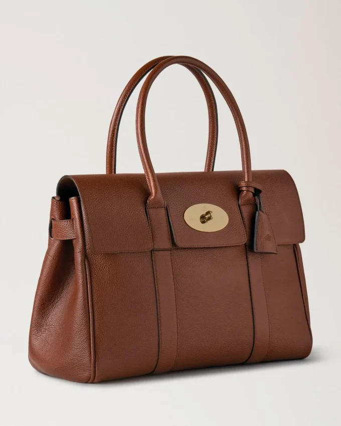 Bayswater i ek, liten väska i läder med klassisk struktur, Mulberry Bayswater i ek, liten väska i läder med klassisk struktur, Mulberry