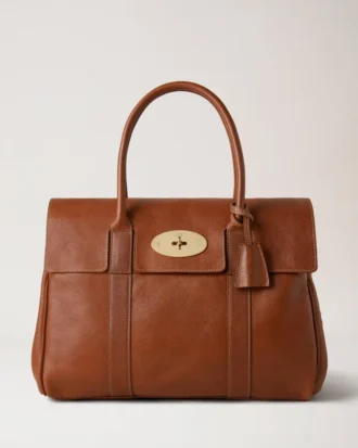 Bayswater i ek Nvt klassisk tan läderväska Mulberry