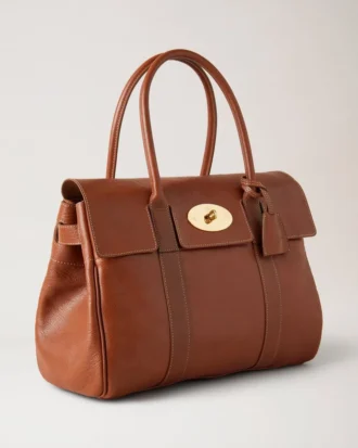 Bayswater i ek Nvt klassisk tan läderväska Mulberry