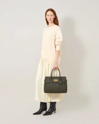Bayswater Juniper Green Small Classic Grain för kvinnor