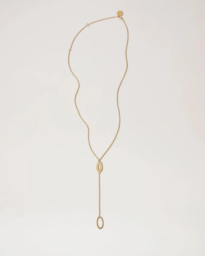 Bayswater långt halsband i guldpläterad mässing för kvinnor Bayswater långt halsband i guldpläterad mässing för kvinnor