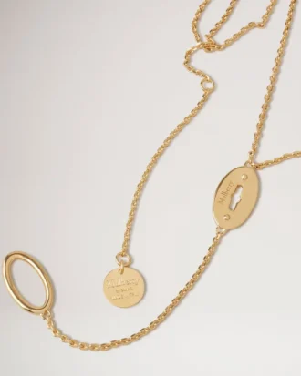 Bayswater långt halsband i guldpläterad mässing för kvinnor