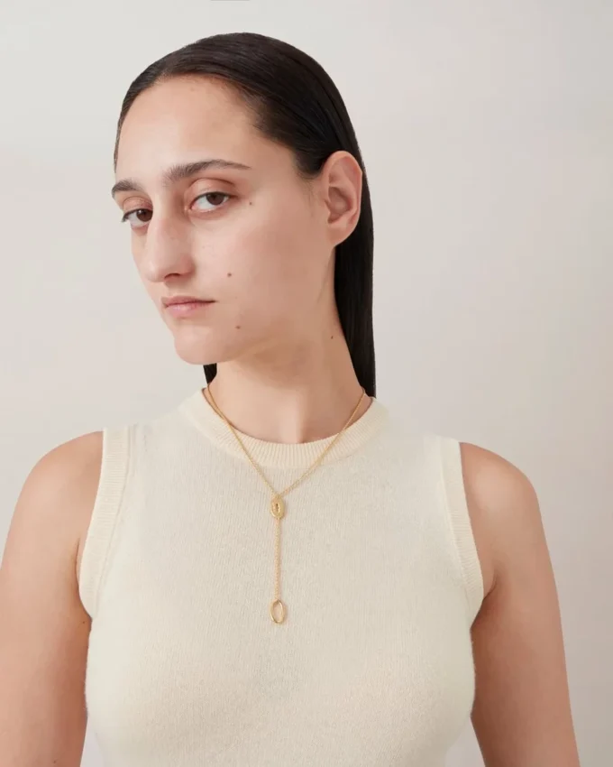 Bayswater långt halsband i guldpläterad mässing för kvinnor Bayswater långt halsband i guldpläterad mässing för kvinnor