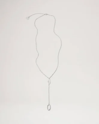 Bayswater långt halsband i sterlingsilver för kvinnor
