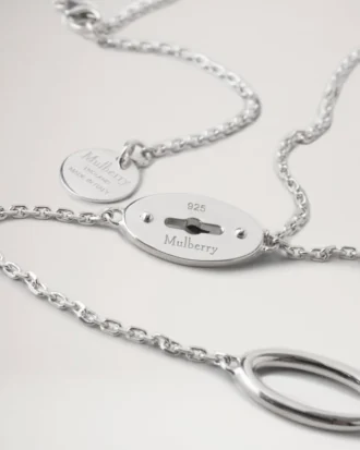 Bayswater långt halsband i sterlingsilver för kvinnor