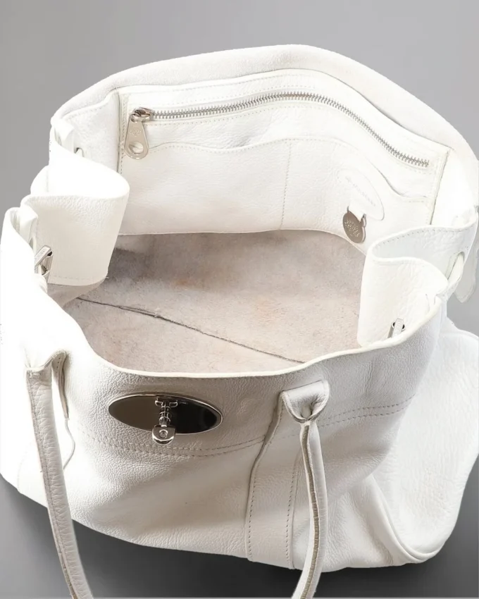 Bayswater Pre-Loved White Soft Tumbled Pre-Loved Väskor Bayswater Pre-Loved White Soft Tumbled Pre-Loved Väskor