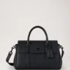 Bayswater Satchel Black Natural Grain Bayswater