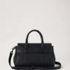 Bayswater Satchel Black Natural Grain Bayswater