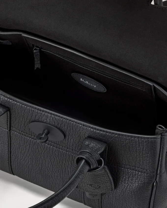 Bayswater Satchel Black Natural Grain Bayswater