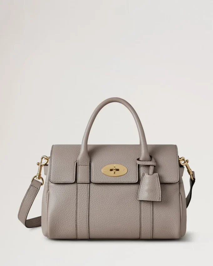 Bayswater Satchel Cashmere Taupe Heavy Grain Dam