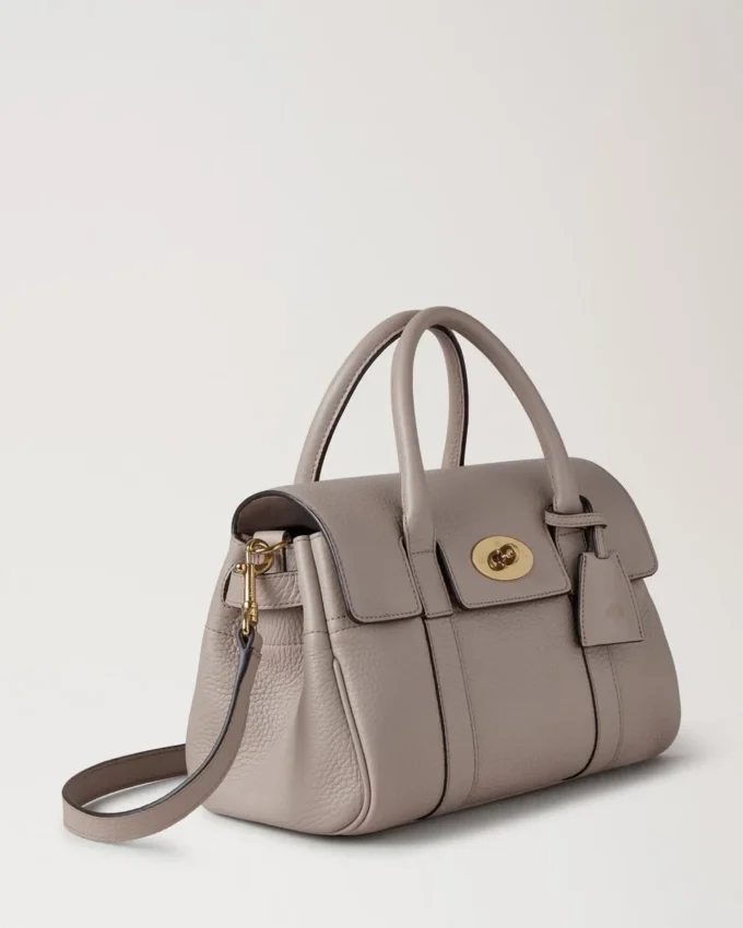 Bayswater Satchel Cashmere Taupe Heavy Grain Dam