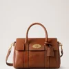 Bayswater Satchel i Oak Nvt-läder axelväska Mulberry