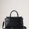 Bayswater Satchel i svart, liten, klassisk kornig Mulberry