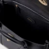 Bayswater Satchel i svart, liten, klassisk kornig Mulberry