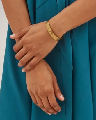 Bayswater smal metallarmband Guld i antik stil