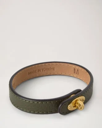 Bayswater smalt armband Juniper Green Small Classic Grain & Brass